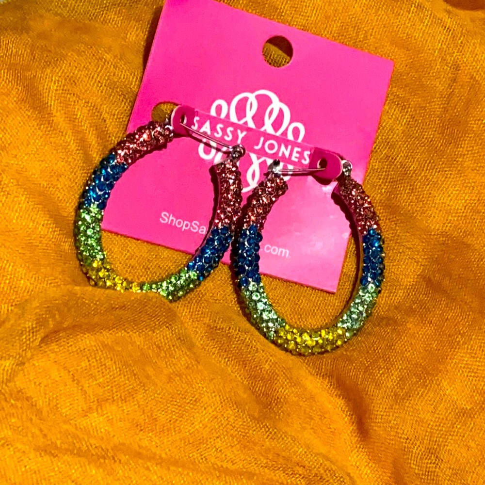 Sassy Jones Kerri Hoops-Rainbow